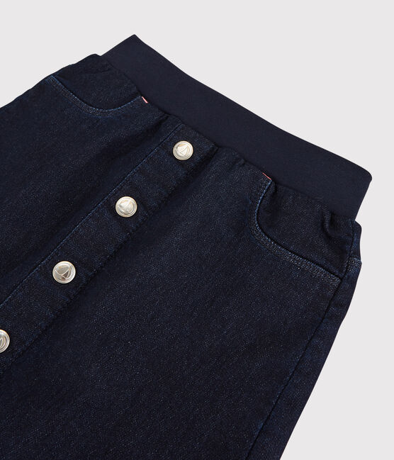 Girls' Denim Skirt DENIM BLEU FONCE blue