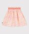 Children's short printed cotton skirt white/multicolor