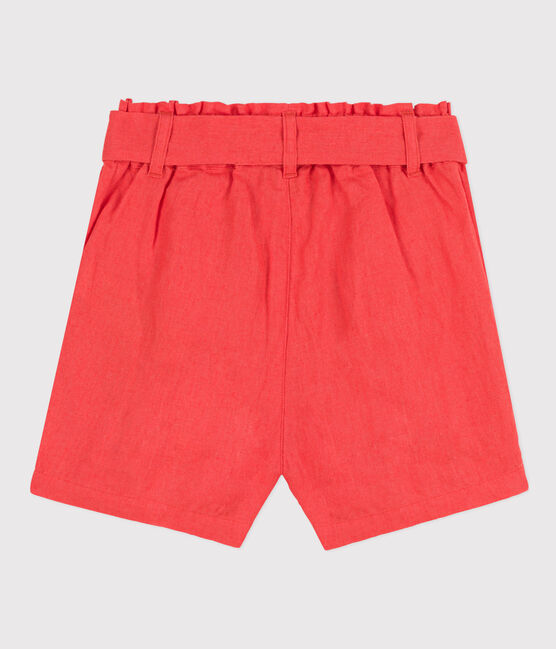 Girls' Linen Shorts JUPITER orange