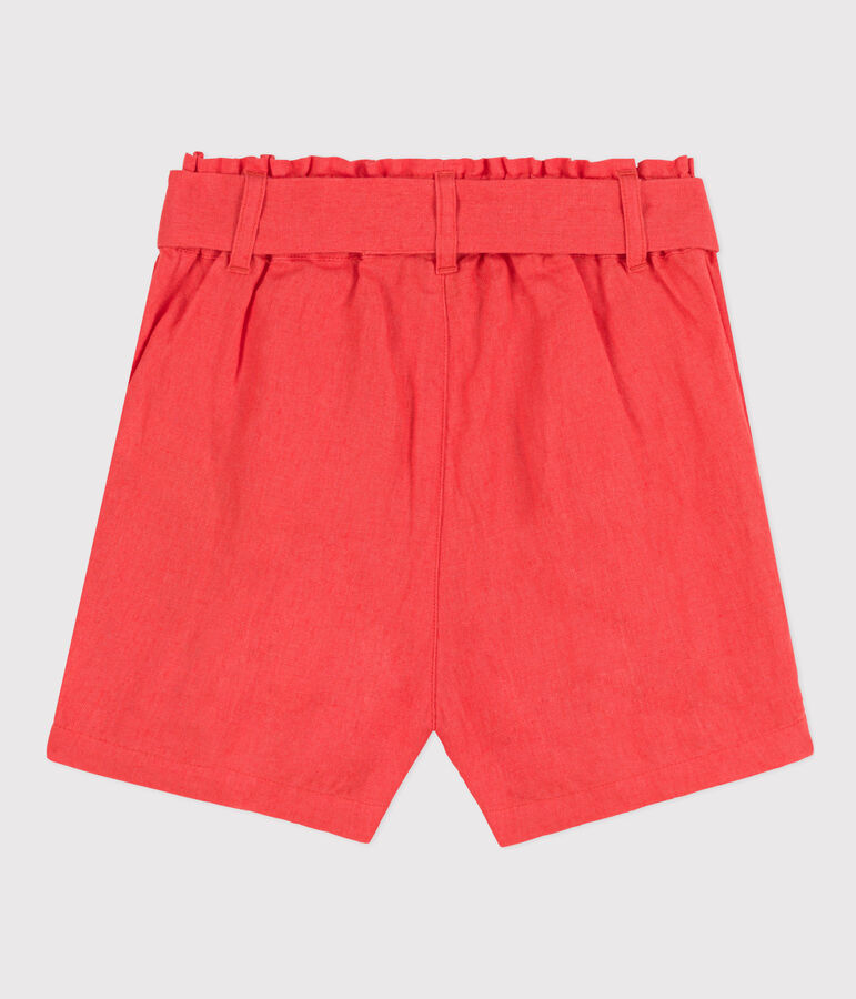 Girls' Linen Shorts orange