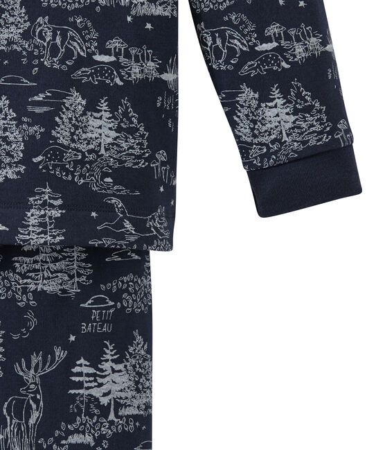 Little boy's pyjamas SMOKING blue/ECUME white