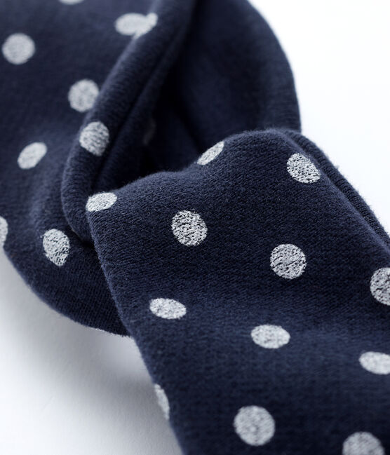 Babies' Fleece Headband SMOKING blue/MARSHMALLOW white