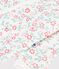 Babies' footless fleece pyjama suit with a floral print white/multicolor
