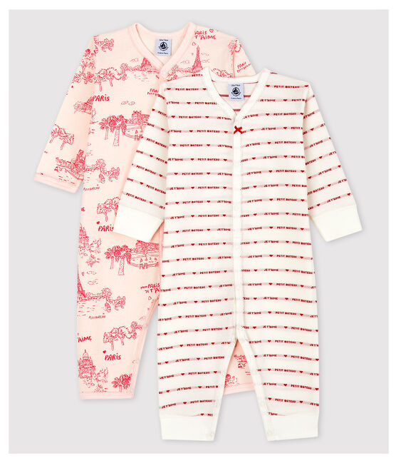 Baby Girls' Footless Cotton Sleepsuit - 2-Pack variante 1