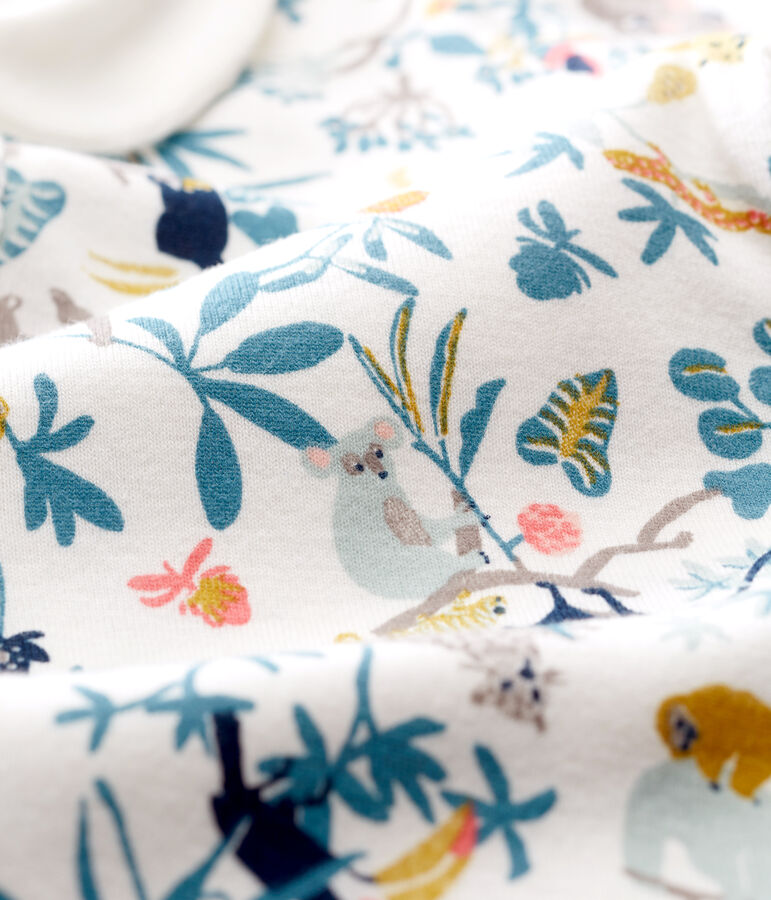 Baby Girls' cotton shortie white/multicolor