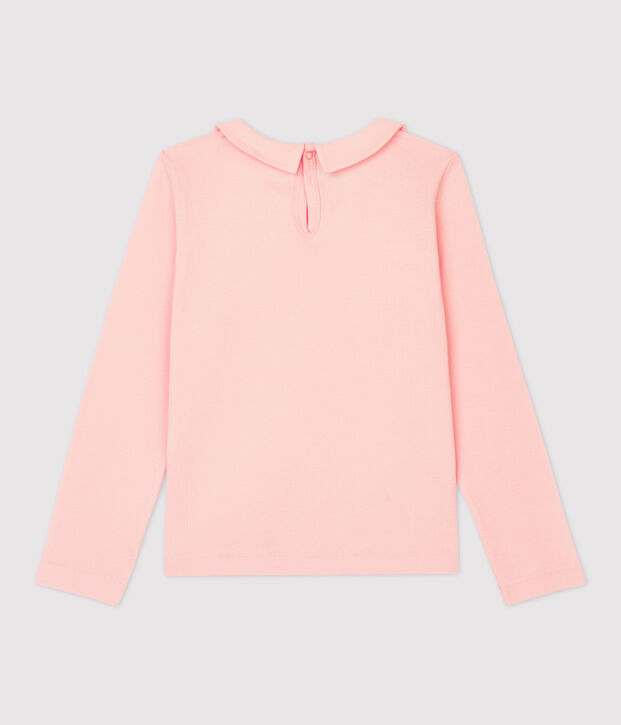 Girls' Long-Sleeved Cotton T-Shirt pink