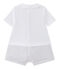 Baby boys' dual-fabric romper ECUME white/BEIGE beige