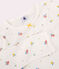 Girls' Floral Cotton Pyjamas MARSHMALLOW white/MULTICO white