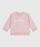 Babies' Petit Bateau embroidered cotton sweatshirt JOLI pink