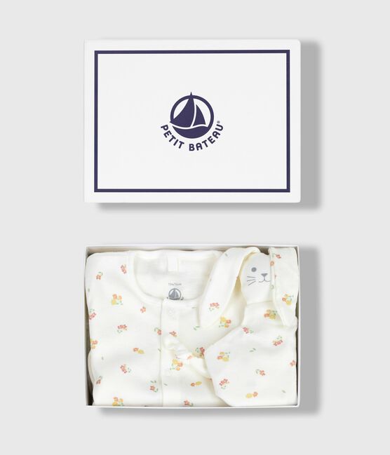 Newborn babies' floral-print cotton gift set variante 1
