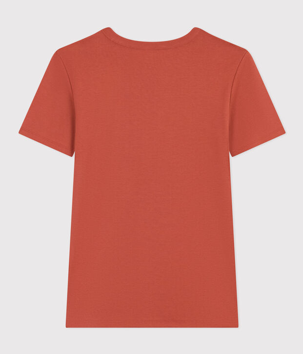 Women's Iconic Cotton Round Neck T-Shirt brown