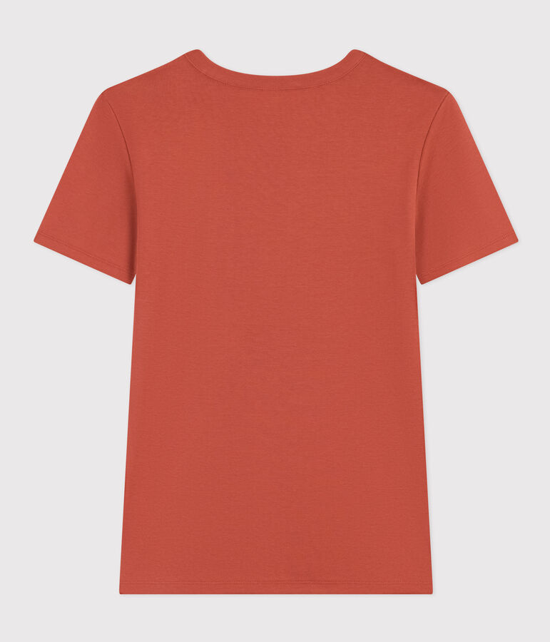 Women's Iconic Cotton Round Neck T-Shirt brown