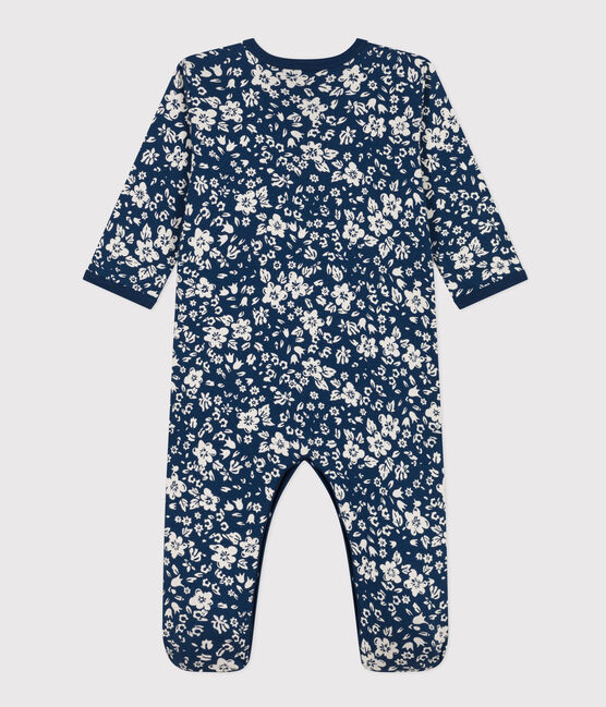 Babies' Floral Cotton Bodyjama INCOGNITO /MARSHMALLOW