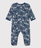 Babies' Floral Cotton Bodyjama INCOGNITO /MARSHMALLOW