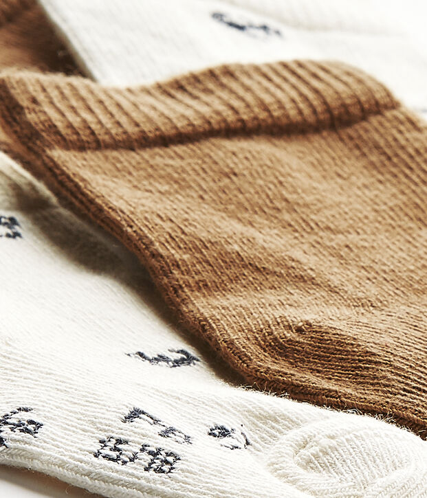 Set of 2 pairs of baby boy's socks white