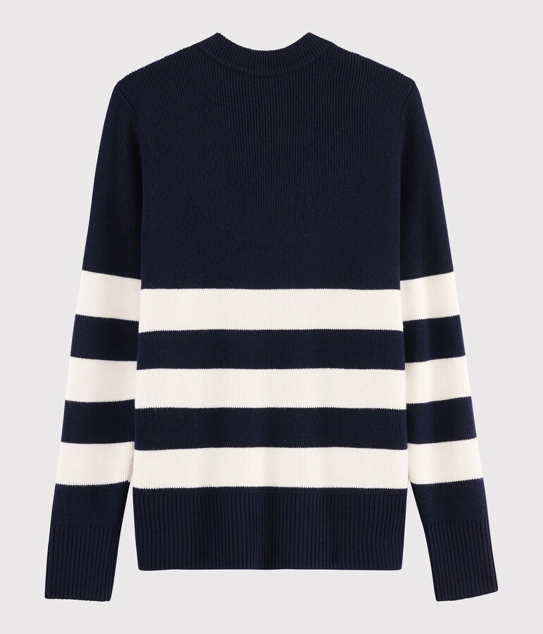 Women's Wool Breton Jumper blue/white