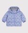 Babies' puffer jacket in animal print polyester purple/multicolor