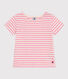 Girls' Stripy Slub Jersey T-shirt
