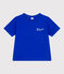 Children's short-sleeved printed cotton T-shirt PERSE blue