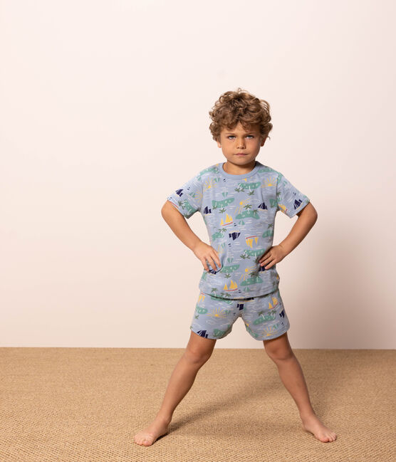 Children's unisex Explorer cotton cropped pyjamas ENNEIGE /MULTICO