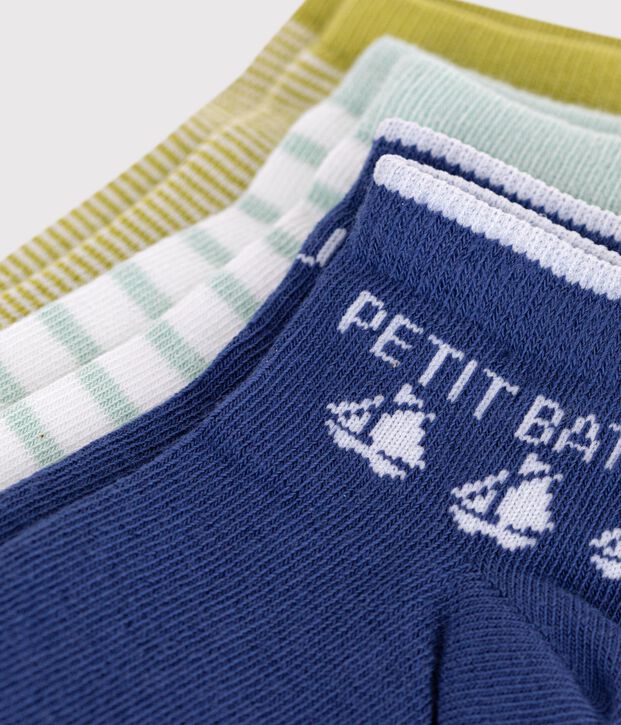 Children's stripy cotton socks - 2-pack multicolor