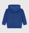 Children's zip-up cotton sweatshirt blue