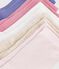 5 pairs of children's plain cotton socks multicolor