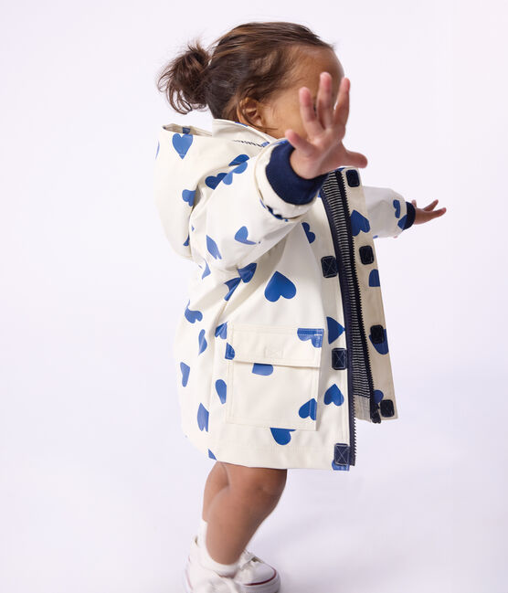 Babies' iconic raincoat MILK blue/CREPUSCULE