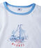 Teenage boy's placement print pyjamas ECUME white/MAJOR blue