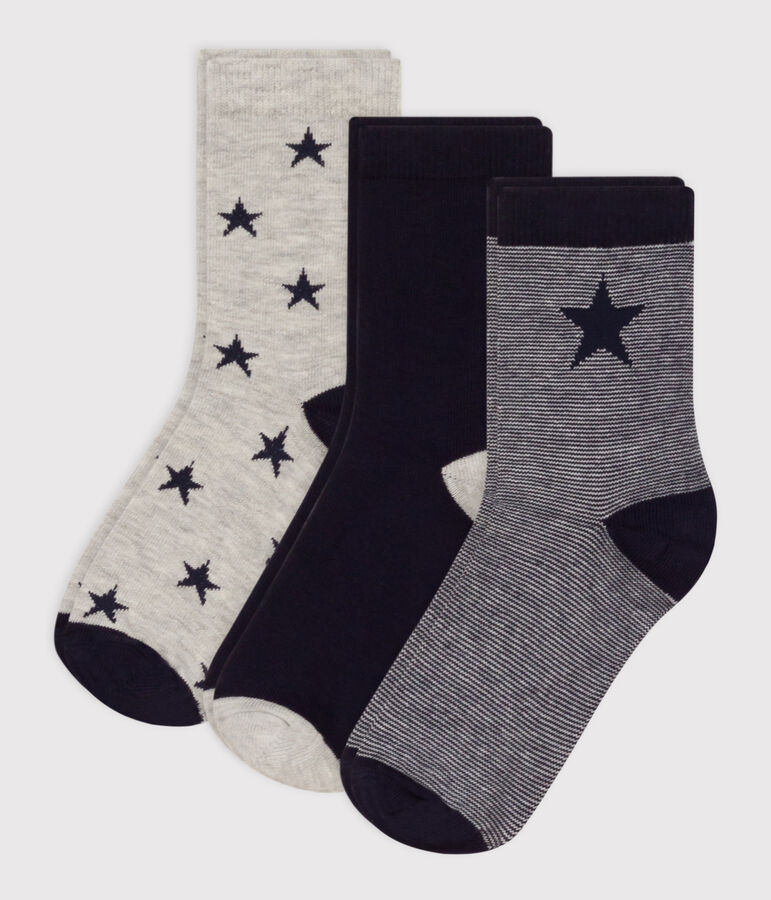 Children's Cotton Jersey Starry Socks - 3-Pack multicolor