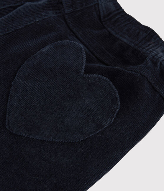Girls' Velvet Trousers SMOKING blue
