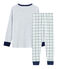 Boys' Tube Knit and Rib Knit Pyjamas MARSHMALLOW white/MULTICO white