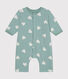Babies' long padded cotton jumpsuit