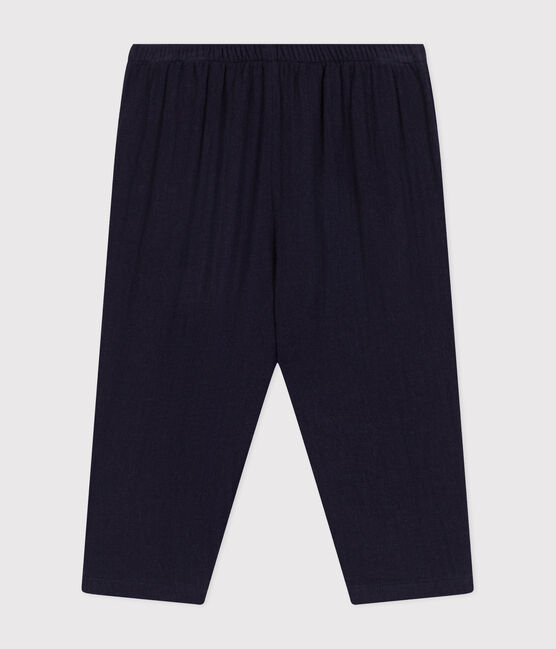 Babies' Cotton Gauze Trousers SMOKING blue