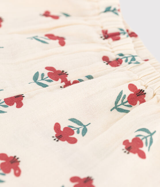 Babies' Patterned Cotton Gauze Trousers AVALANCHE white/MULTICO