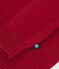 Boys' wool and cotton jacquard jumper STOP red/MULTICO