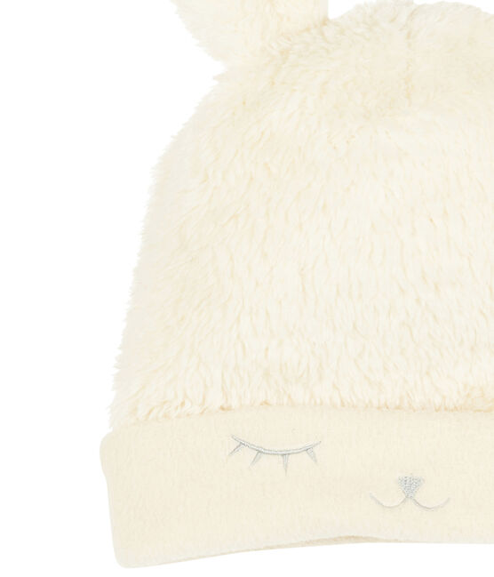 Baby Girls' Fleece-Lined Bonnet MARSHMALLOW white