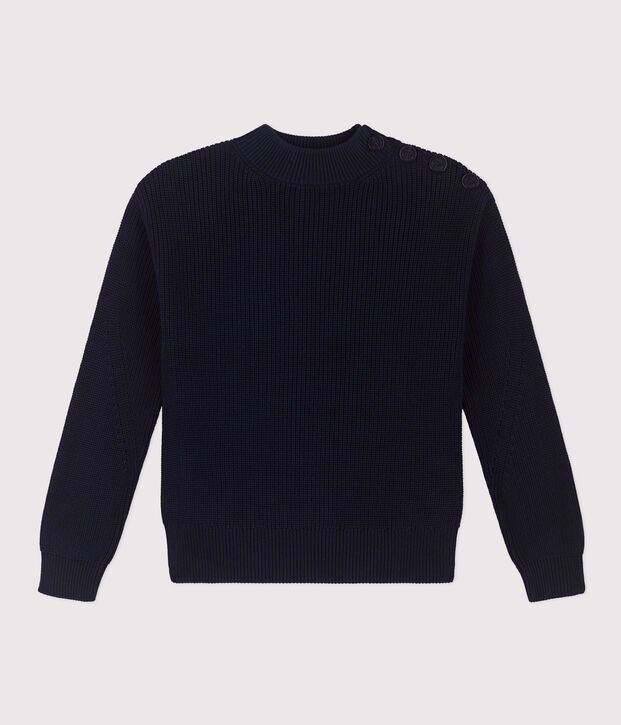 Women's Fisherman's RIb Cotton Pullover SMOKING