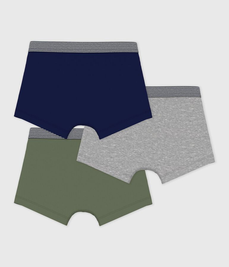 Pack of children's plain cotton boxers multicolor