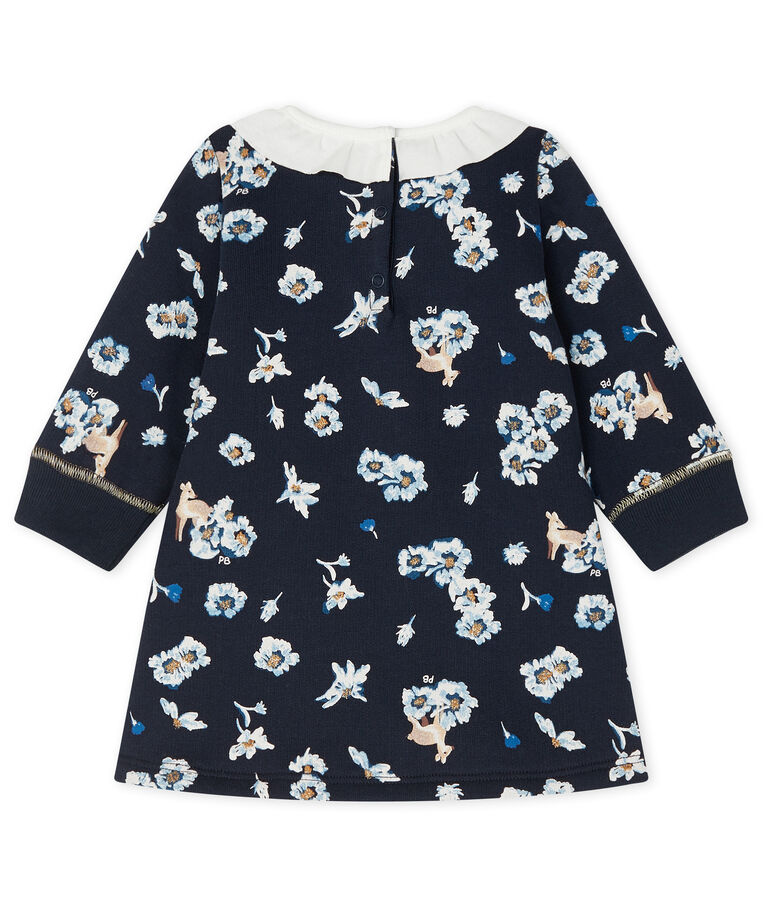 Baby Girls' Long-Sleeved Print Dress blue/multicolor