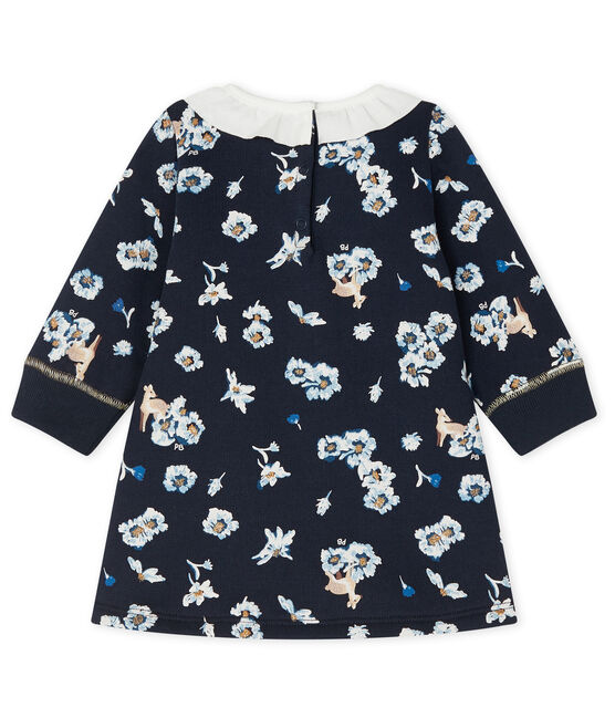 Baby Girls' Long-Sleeved Print Dress SMOKING blue/MULTICO white