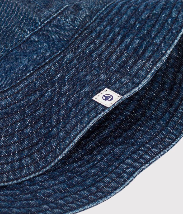 Babies' Organic Cotton Denim Bucket Hat blue