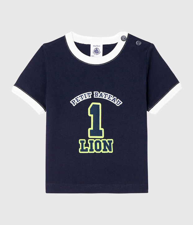 Short-sleeved T-shirt for baby boys blue