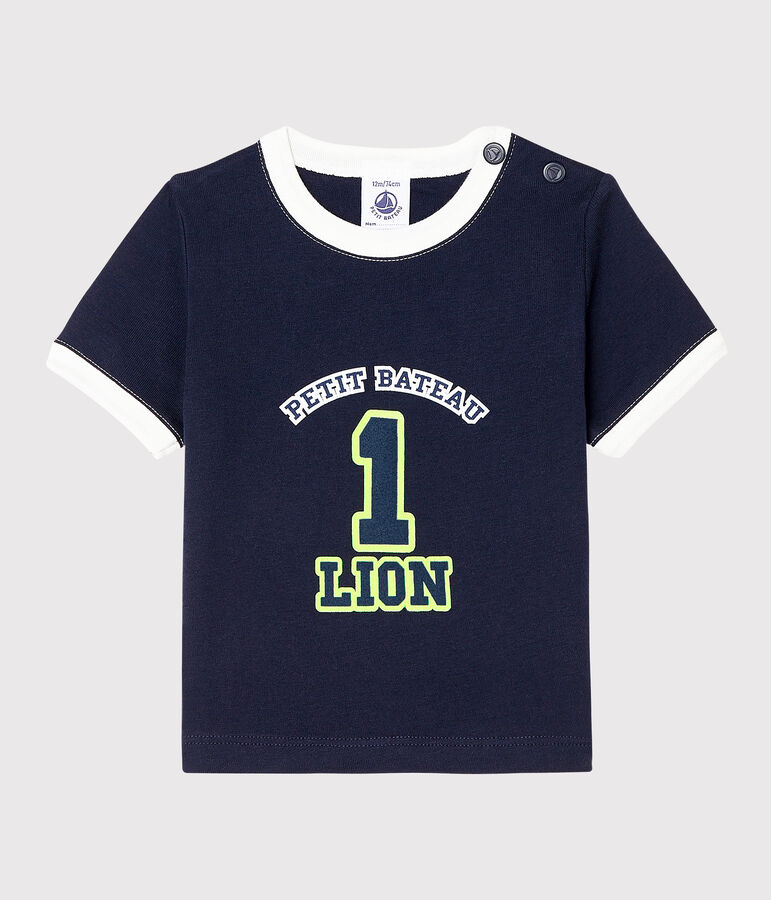 Short-sleeved T-shirt for baby boys SMOKING blue