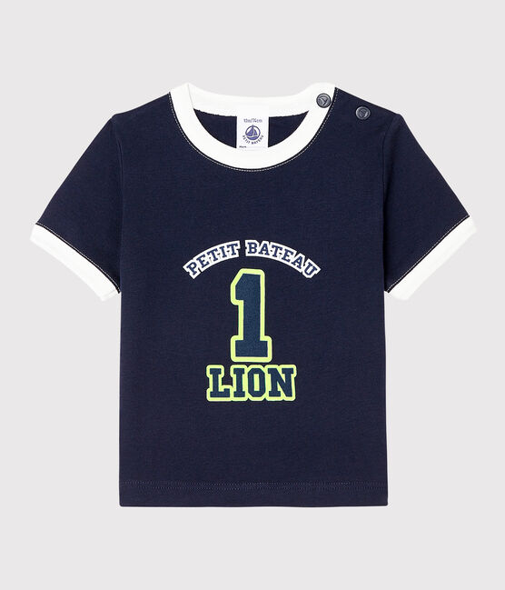 Short-sleeved T-shirt for baby boys SMOKING blue