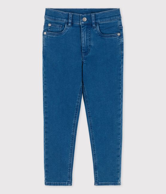 Boys' Eco-Friendly Regular Denim Trousers BLEU DELAVE blue