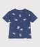 Children's short-sleeved seagull print cotton T-shirt CREPUSCULE /MULTICO