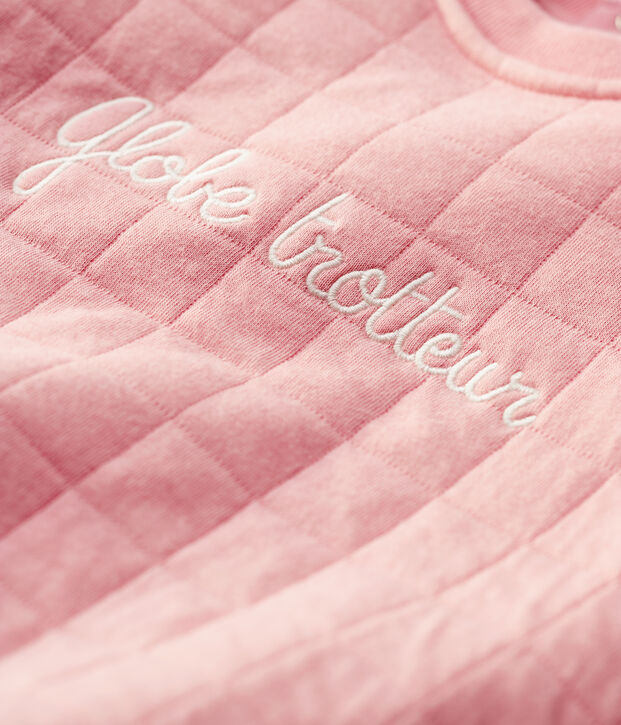 Babies' Organic Quilted Dress pink