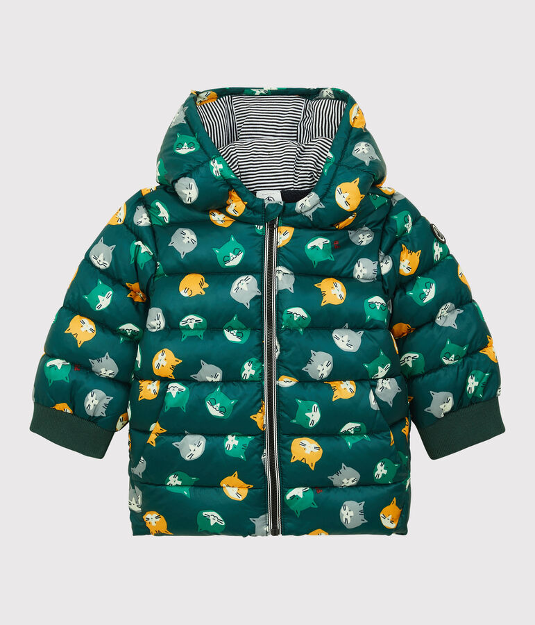 Babies' Quilted Jacket PINEDE green/MULTICO white