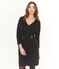 Women's Slim-Fit Long-Sleeved Dress NOIR black/LUREX NOIR black